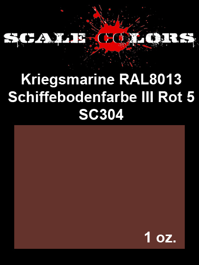 Boxart RAL 8013 Kriegsmarine Hull Red SC304 Scale Colors Boxart RAL 8013 Kriegsmarine Hull Red SC304 Scale Colors