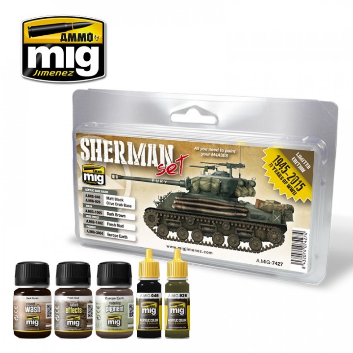Boxart Fury Sherman Set  Ammo by Mig Jimenez