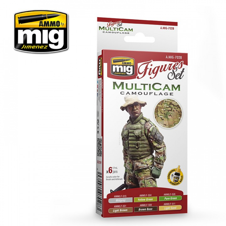 Boxart Multicam Camouflage Set  Ammo by Mig Jimenez