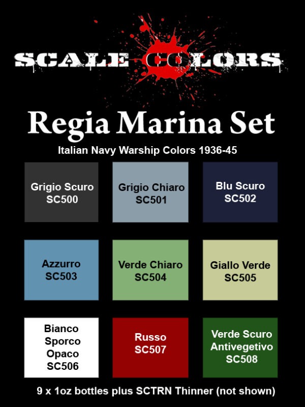 Boxart Regia Marina Paint Set (1936-1945)  Scale Colors