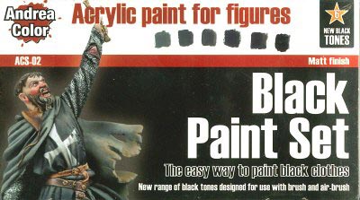 Boxart Black Paint Set (6x17ml) ACS-002 Andrea Color