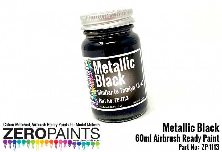Boxart Metallic Black - Similar to Tamiya TS40  Zero Paints