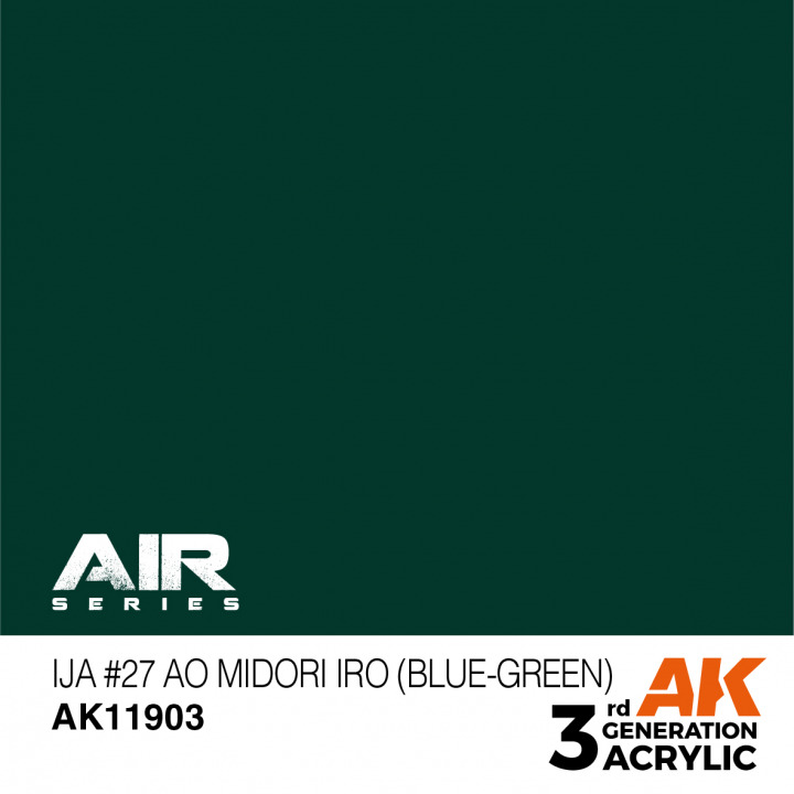 Boxart IJA #27 Ao Midori iro (Blue-Green) AK 3rd Generation - Air Boxart IJA #27 Ao Midori iro (Blue-Green) AK 3rd Generation - Air