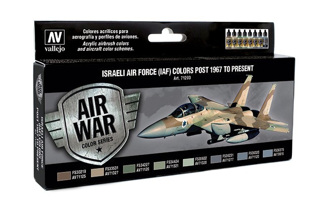 Boxart Israeli Air Force (IAF) Colors Post 1967 to Present 71.203 Vallejo Model Air