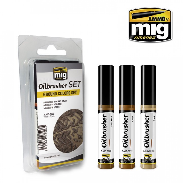 Boxart Oilbrusher - Ground Colors Set  Ammo by Mig Jimenez