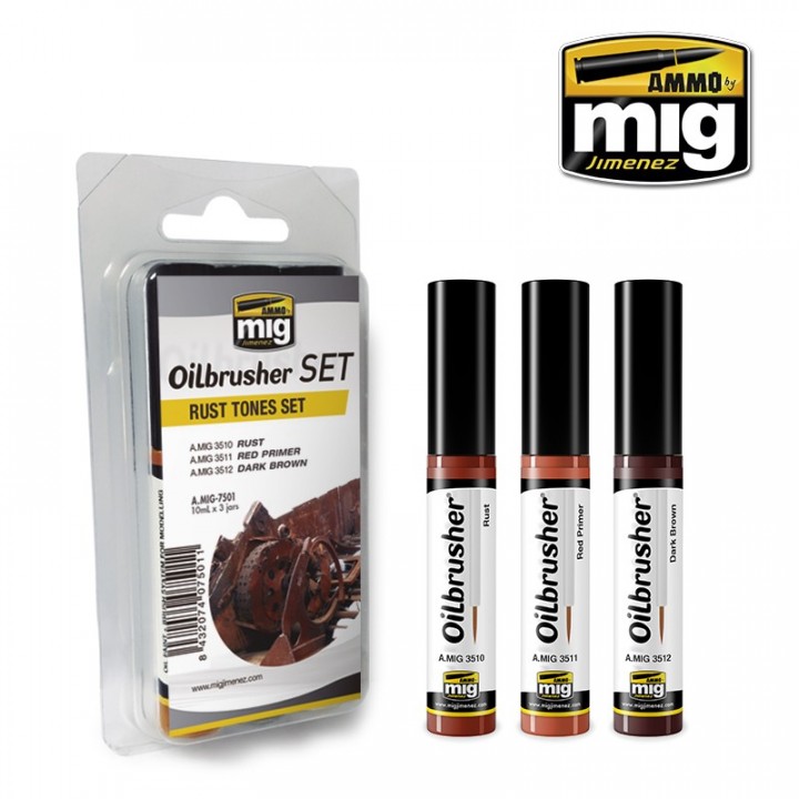 Boxart Oilbrusher - Rust Tones Set  Ammo by Mig Jimenez