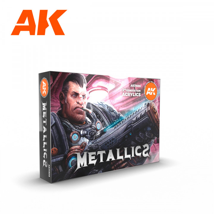 Boxart Metallics Colors Set  AK 3rd Generation