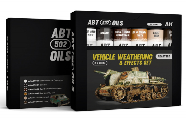 Boxart Vehicle Weathering & Effect Set  ABT 502 OILS