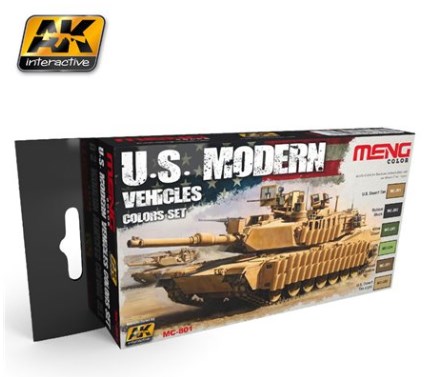 Boxart U.S. Modern Vehicles Colors Set MC-801 Meng Color