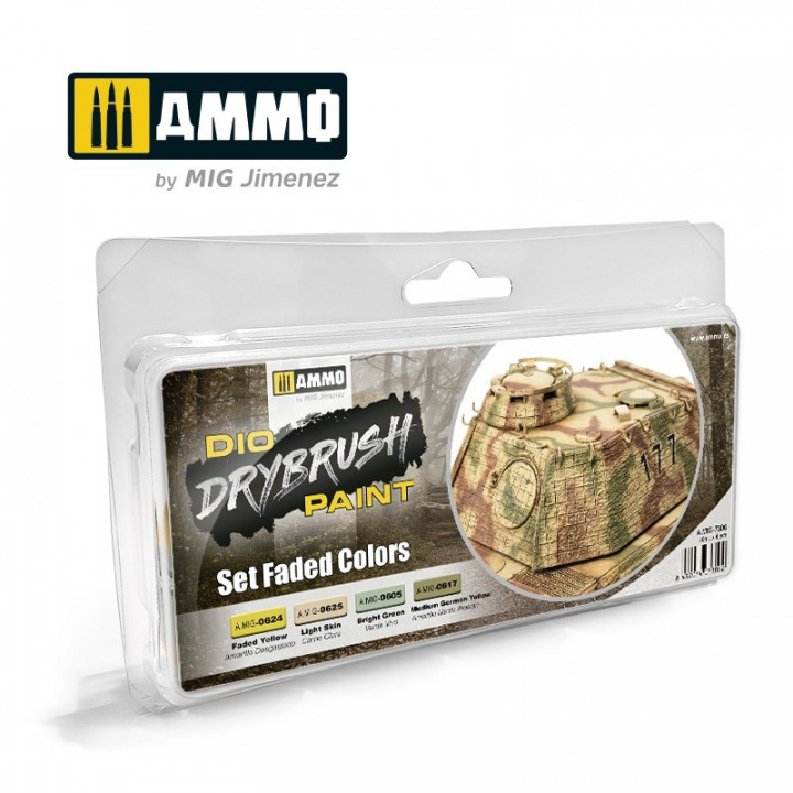 Boxart DRYBRUSH Set Faded Colors Set A.MIG-7306 Ammo by Mig Jimenez