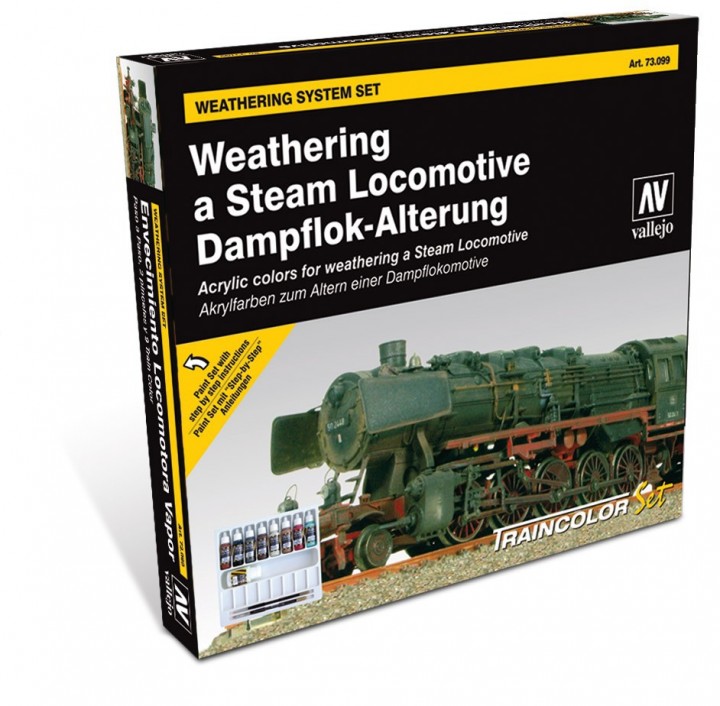 Boxart Weathering a Steam Locomotive 73.099 Vallejo Model Color