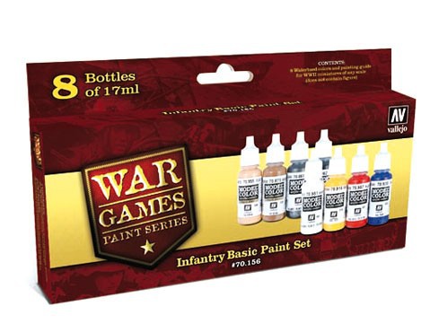 Boxart Infantry Basic Paint Set 70.156 Vallejo Model Color Boxart Infantry Basic Paint Set 70.156 Vallejo Model Color