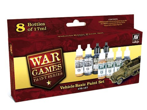 Boxart Vehicle Basic Paint Set 70.157 Vallejo Model Color Boxart Vehicle Basic Paint Set 70.157 Vallejo Model Color