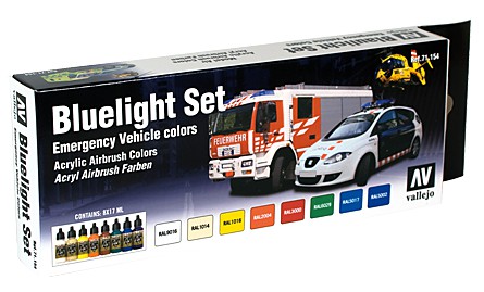 Boxart Blue light set Emergency Vehicle Colours 71.154 Vallejo Model Air
