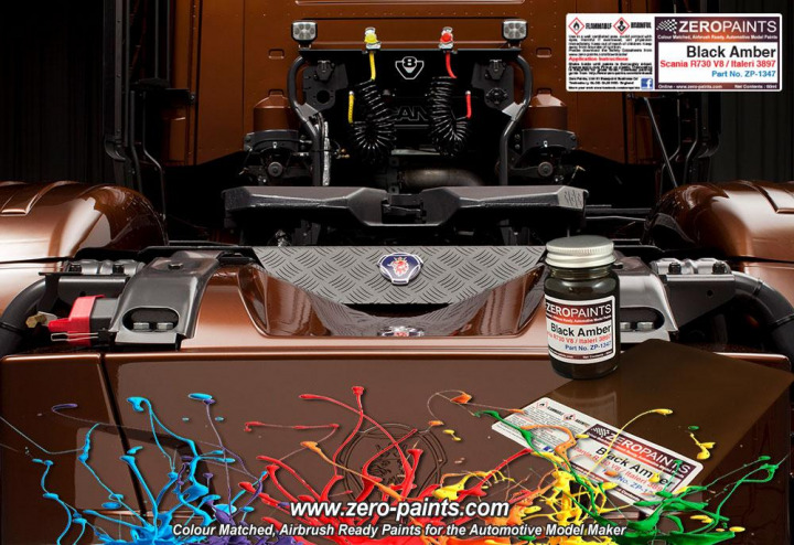Boxart "Black Amber" Scania R730 V8 / Italeri 3897  Zero Paints