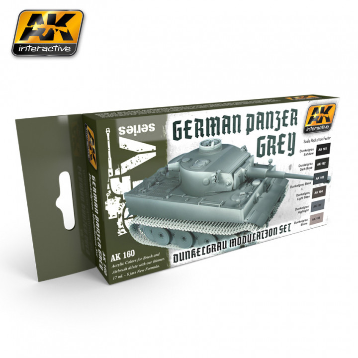 Boxart German Panzer Grey Dunkelgrau Modulation set AK 160 AK Interactive