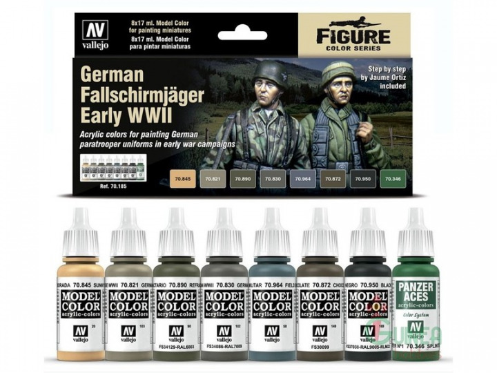 Boxart German Fallschirmjager Early WWII 70.185 Vallejo Model Color