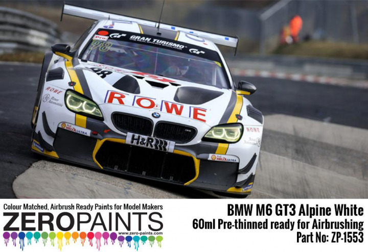 Boxart BMW M6 GT3 Alpine White  Zero Paints