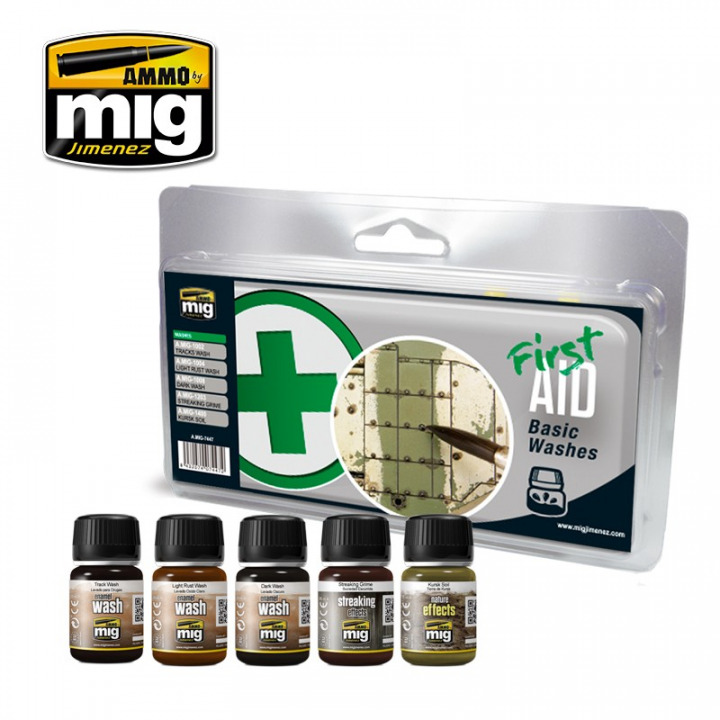 Boxart First Aid Basic Washes  Ammo by Mig Jimenez