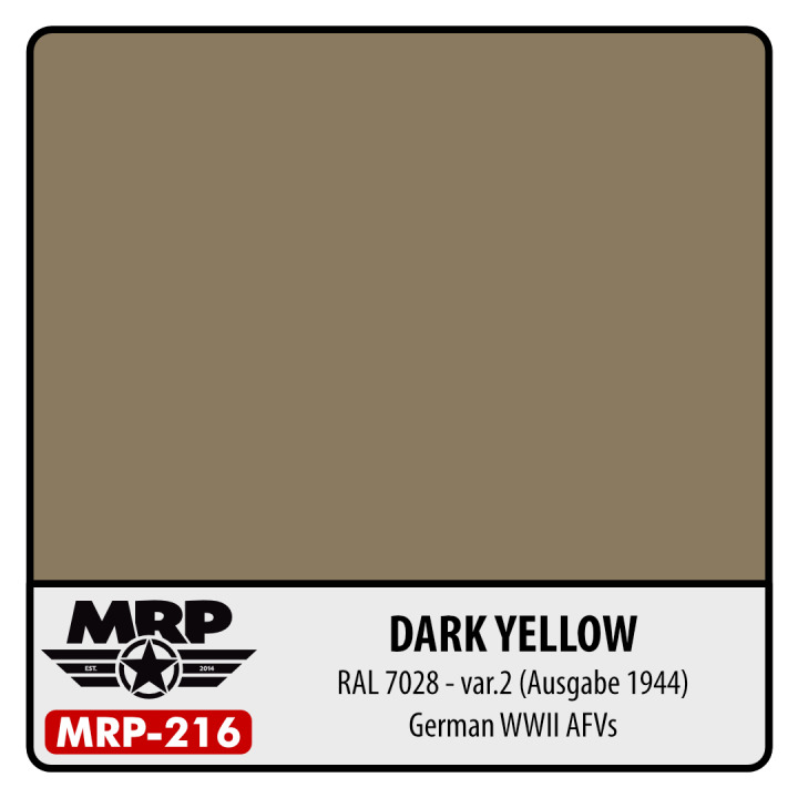 Boxart Dark Yellow – RAL 7028 (var. 2 - Auagabe 1944) (German WWII) MR.Paint Boxart Dark Yellow – RAL 7028 (var. 2 - Auagabe 1944) (German WWII) MR.Paint