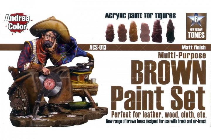 Boxart Brown Paint Set (6x17ml) ACS-013 Andrea Color