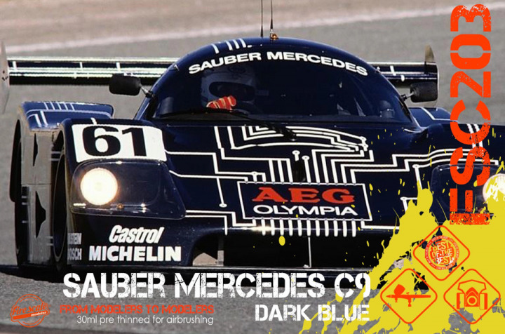 Boxart Dark Blue Sauber Mercedes C9  Fire Scale Colors