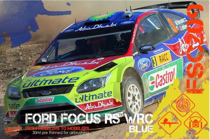 Boxart Ford Focus RS WRC Blue  Fire Scale Colors