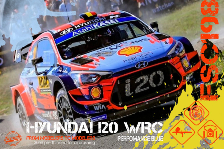 Boxart Hyundai i20 WRC Performance Blue  Fire Scale Colors
