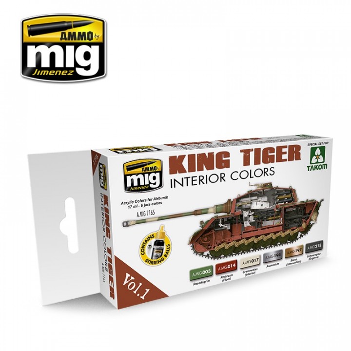Boxart King Tiger Interior Color (Special Takom Edition) Vol.1  Ammo by Mig Jimenez