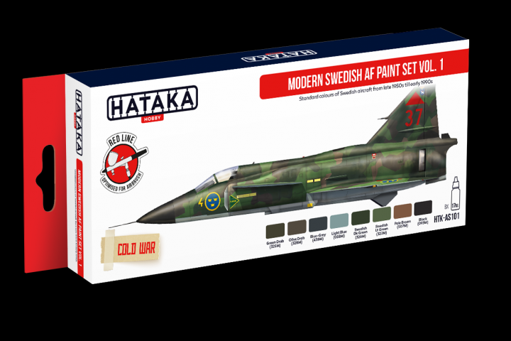 Boxart Modern Swedish AF paint set vol.1 HTK-AS101 Hataka Hobby Red Line