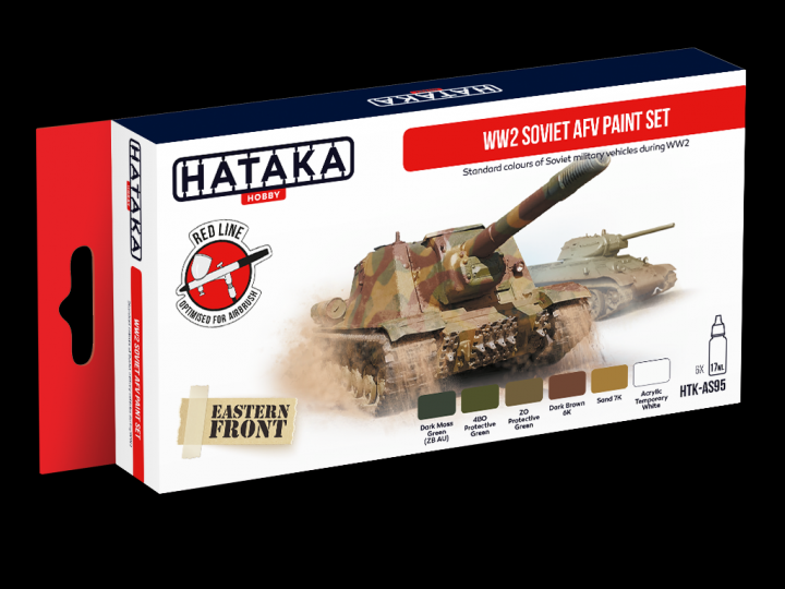 Boxart WW2 Soviet AFV paint set HTK-AS95 Hataka Hobby Red Line Boxart WW2 Soviet AFV paint set HTK-AS95 Hataka Hobby Red Line