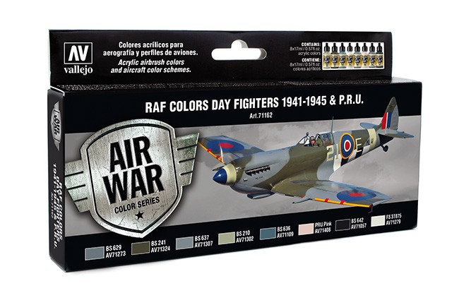 Boxart RAF Colors Day Fighters 1941-1945 & P.R.U. 71.162 Vallejo Model Air