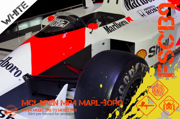 Boxart Mclaren MP4 White  Fire Scale Colors