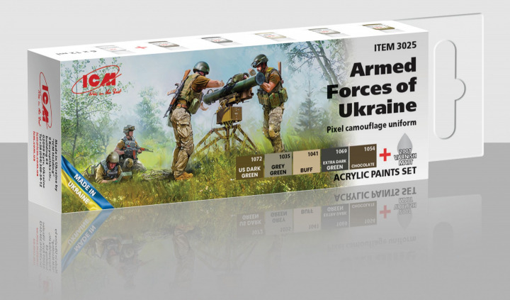 Boxart Armed Forces of Ukraine Pixel camouflage uniform  ICM