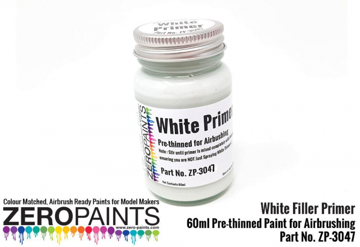 Boxart Airbrushing White Primer/Micro Filler 60ml  Zero Paints