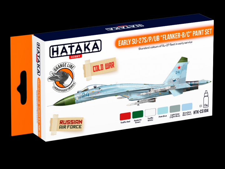 Boxart Early Su-27S/P/UB „Flanker-B/C” paint set HTK-CS104 Hataka Hobby Orange Line