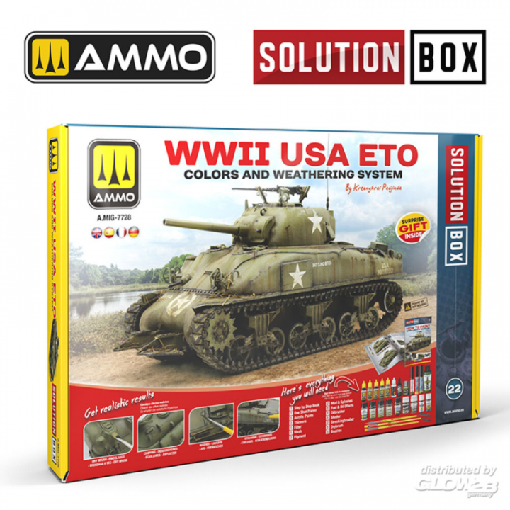 Boxart SOLUTION BOX 22 – WWII USA ETO A.MIG-7728 Ammo by Mig Jimenez