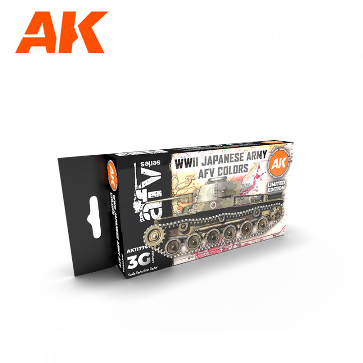 Boxart WWII Japanese Army AFV Colors  AK 3rd Generation - AFV