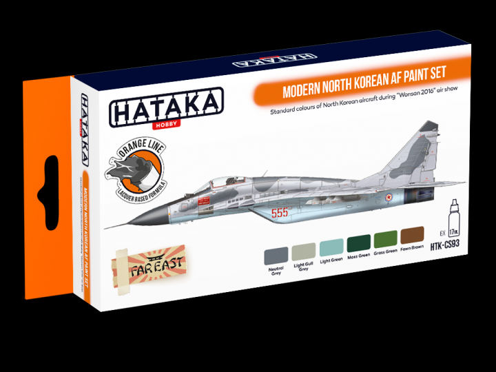 Boxart Modern North Korean AF paint set HTK-CS93 Hataka Hobby Orange Line Boxart Modern North Korean AF paint set HTK-CS93 Hataka Hobby Orange Line