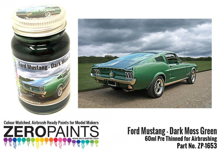 Boxart Ford Mustang 1960's - Dark Moss Green  Zero Paints