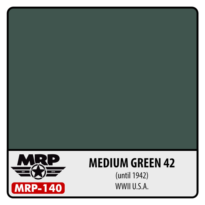 Boxart WWII US - Medium Green 42 (until 1942)  MR.Paint