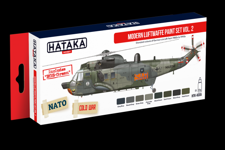 Boxart Modern Luftwaffe paint set vol. 2 HTK-AS55 Hataka Hobby Red Line Boxart Modern Luftwaffe paint set vol. 2 HTK-AS55 Hataka Hobby Red Line