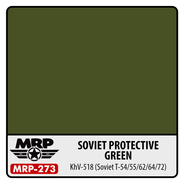 Boxart Soviet Protective Green KhV-518 (Soviet T-54,55,62,64,72)  MR.Paint