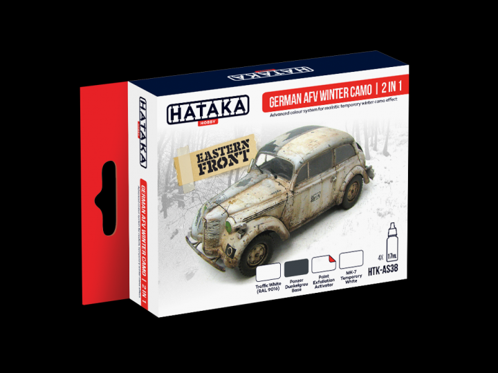Boxart German AFV Winter Camo | 2 in 1 HTK-AS38 Hataka Hobby Red Line