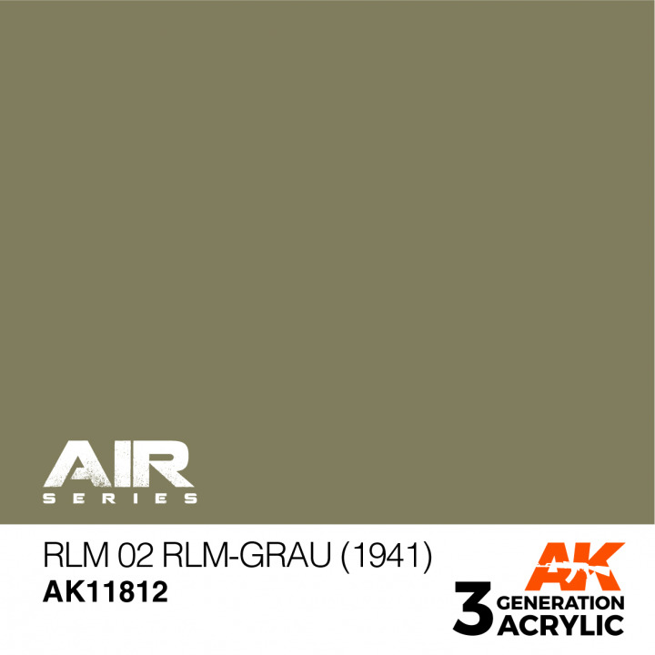 Boxart RLM 02 RLM-Grau (1941) AK 11812 AK 3rd Generation - Air Boxart RLM 02 RLM-Grau (1941) AK 11812 AK 3rd Generation - Air