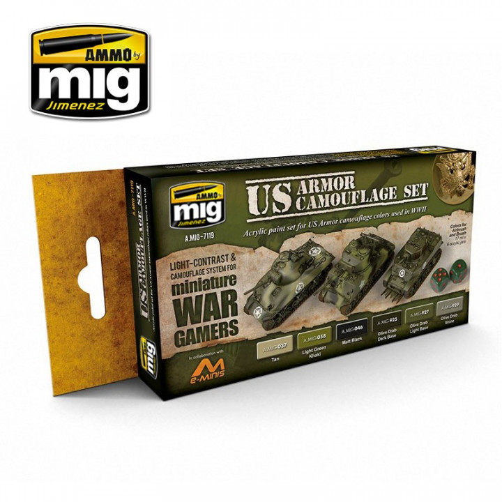 Boxart Wargame US Armor Set  Ammo by Mig Jimenez