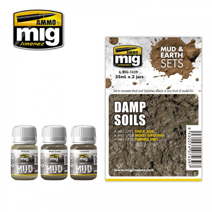 Boxart Mud & Earth Set - Damp Soils  Ammo by Mig Jimenez