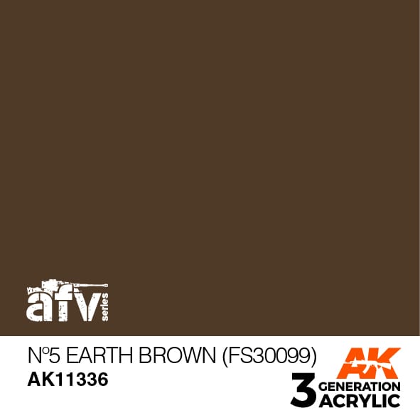 Boxart N°5 Earth Brown (FS 30099) AK 11336 AK 3rd Generation - AFV Boxart N°5 Earth Brown (FS 30099) AK 11336 AK 3rd Generation - AFV